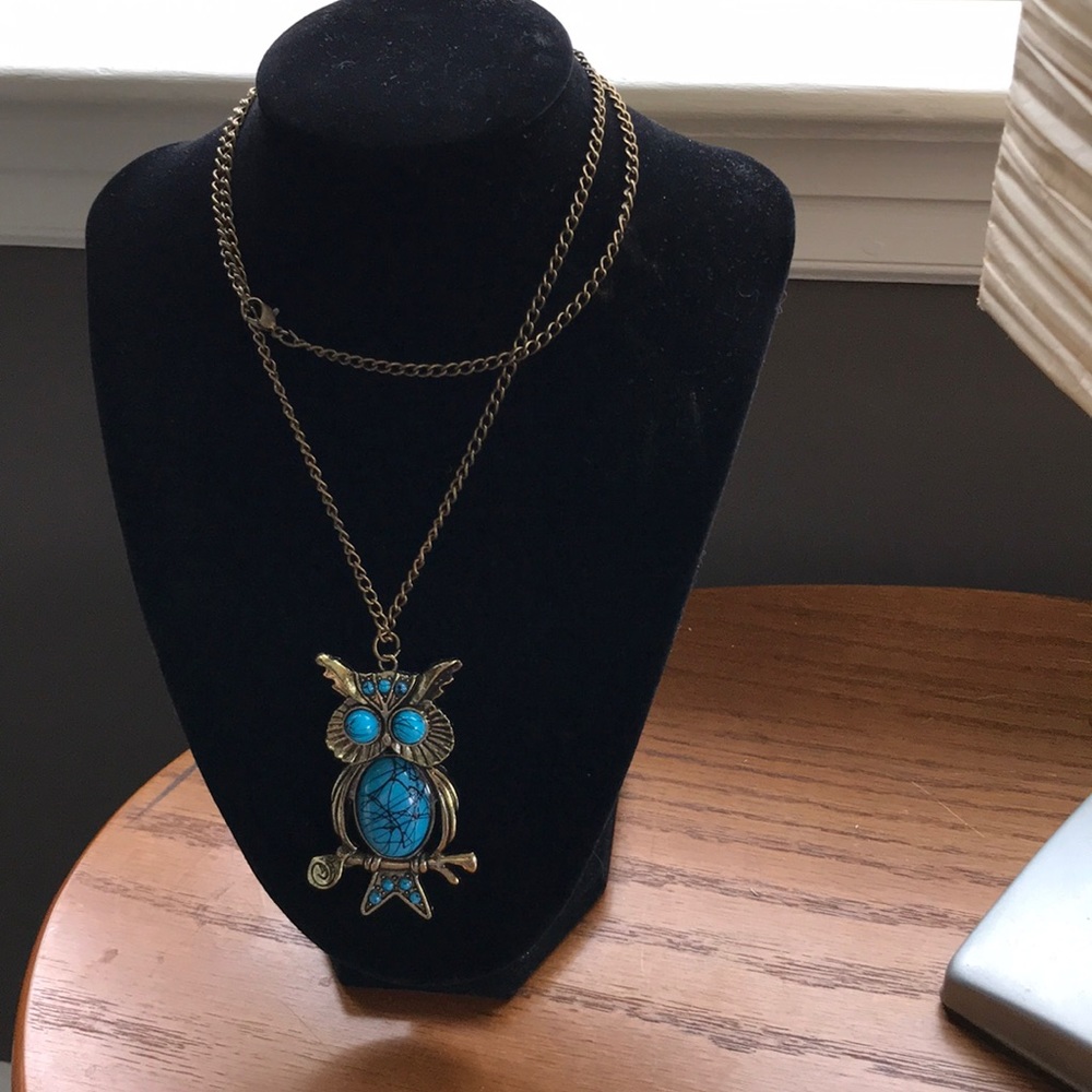 Vintage Owl Pendant Necklace
